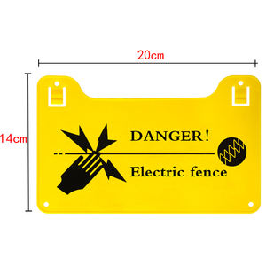 Plastik elektrikli çit güvenlik uyarı işareti sarı toka özelleştirilebilir uyarı işareti elektrik çit seti - Product Image 6