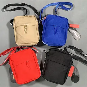 Custom embroidery crossbody sport cross sling small long strip single women man shoulder bag custom messenger bag