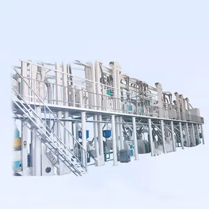Mesin jagung jagung 50TPD skala kecil Afrika laris untuk membuat penghancur tepung jagung untuk penjualan pabrik tepung jagung pabrik jagung
