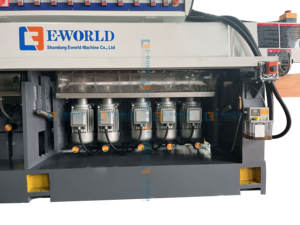 Machine à polir les bords de verre à 9 moteurs, système de polissage de précision robuste avec 45 ° /90 °   Traitement des biseaux - Product Image 2