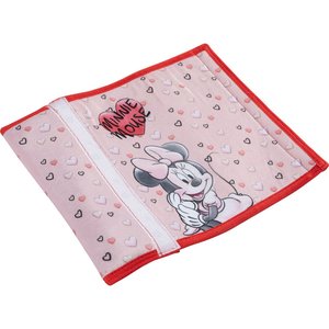 Cuscinetto per cintura di sicurezza auto Disney Minnie Mouse, rosa, chiusura con strappo - Product Image 3