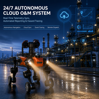 Robot d'inspection thermique infrarouge intelligent, étanche IP66, robot de patrouille de sous-stations avec caméra PTZ 360°