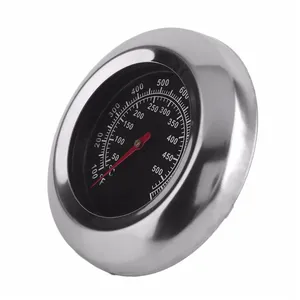 Termometer BBQ anti karat, peralatan dapur pengukur suhu panggangan BBQ, peralatan memasak makanan berkemah luar ruangan
