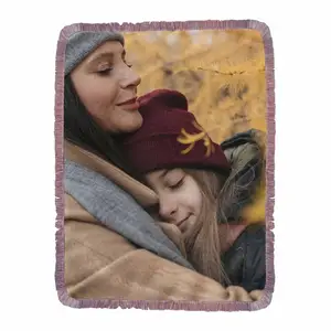 Personal isierte Geschenk Jacquard gewebte Decke Bild Foto Quaste Tapisserie benutzer definierte Decken mit Ihrem Bild