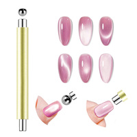 Stylo magnétique professionnel double face amovible pour ongles avec technologie UV/LED, design portable et mini pour salon et usage personnel