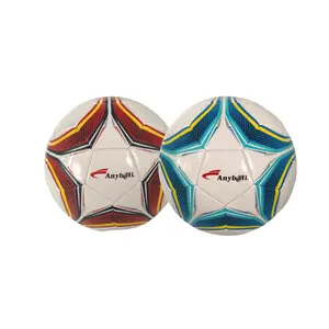 Buona qualità cucita a macchina in pvc calcio a buon mercato anyball marca sgonfia per la spedizione misura 5 palloni da calcio oem supportato