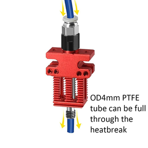 Kit Hotend para <span class=keywords><strong>Creality</strong></span> CR-6SE, Conjunto de Bloque Calentador Totalmente Metálico, Boquilla de Latón de 1.75mm, Calcetín de Silicona, Repuestos para Extrusor de Impresora 3D - Product Image 2