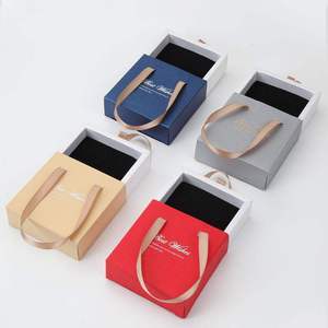 Caja de cartón deslizante al por mayor con logotipo personalizado para pendientes y joyas, caja de regalo con cinta - Product Image 4