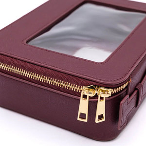 Trousse de Maquillage Portable <span class=keywords><strong>en</strong></span> Similicuir PU Haut de Gamme Royal Fair avec Fermeture Éclair Dorée pour Voyage et Articles Personnels - Product Image 3