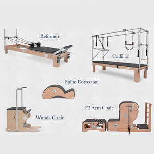 Bộ dụng cụ <span class=keywords><strong>Pilates</strong></span> cao cấp 5 món: Thang Cadillac, Thùng tập, Ghế Wunda, Reformer bằng gỗ Maple - Product Image 1