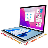Ordinateur portable professionnel à double écran tactile 14'' + 14'' IPS, neuf, 16 Go de RAM, 128 Go, 256 Go, 512 Go SSD, ordinateur portable à double écran