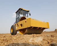 Compacteur vibrant automoteur SEM512 avec tambour à pattes de mouton en option pour le compactage des sols argileux des talus de barrages