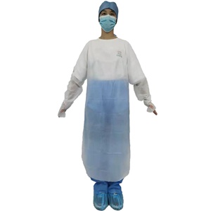 Robes d'isolement jetables pour visiteurs d'hôpital - Robes d'isolement légères non tissées pour usage médical et de protection - Product Image 1