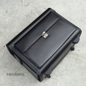 Maletín Ejecutivo <span class=keywords><strong>con</strong></span> <span class=keywords><strong>Ruedas</strong></span>, Tamaño de Equipaje de Mano, Maletín de Viaje <span class=keywords><strong>con</strong></span> <span class=keywords><strong>Ruedas</strong></span> para Negocios, Cuero Auténtico - Product Image 4