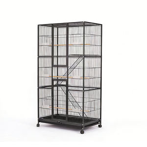 Gabbia per Uccelli con Accessori Completi, Struttura Stabile, Gabbia per Pappagalli Resistente alla Ruggine, Voliera per Allevamento Uccelli - Product Image 2