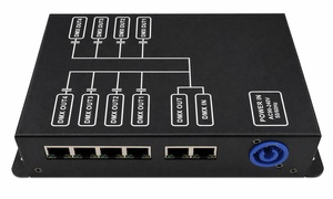 Distribuidor <span class=keywords><strong>de</strong></span> Señal DMX512 <span class=keywords><strong>de</strong></span> 8 Vías Pknight, Amplificador Aislado <span class=keywords><strong>de</strong></span> Alto Voltaje RJ45 para Iluminación <span class=keywords><strong>de</strong></span> Escenarios - Product Image 2
