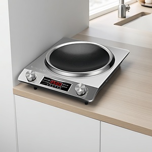 Cuisinière à induction simple professionnelle de haute qualité, boîtier en acier inoxydable, 3500W, commande tactile, design concave, pour comptoir domestique - Product Image 4