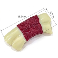 Jouet pour chien en caoutchouc naturel personnalisé, durable, pour l'intérieur, avec son couineur, en forme d'os, résistant, pour grands chiens