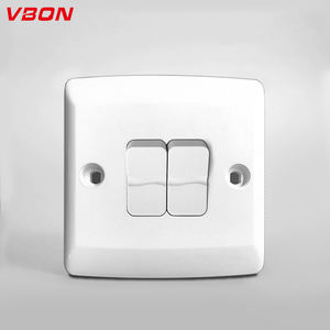 Perlengkapan Listrik VBQN Seri A61 Saklar Dinding PC Modern Lampu 2 Gang 2 Arah Saklar Dinding Listrik On/Off - Product Image 1