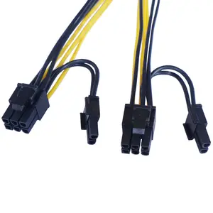 EPS CPU 6P Ke 8P Ganda Kabel Ekstensi Adaptor Daya PCIE Kabel Ekstensi 18AWG Tembaga Murni