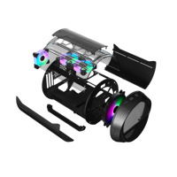 Boîtier PC de jeu en alliage d'aluminium BTX Mid Tower personnalisé en gros avec LED et ventilateur pour ordinateur de bureau