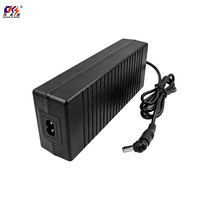 Adaptateur secteur de bureau 120W AC DC 12V 10A 24V 5A avec connecteur coudé DC 5.5x2.1mm pour éclairage LED