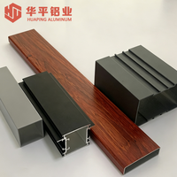 Profilé en aluminium polyvalent effet bois, alliage personnalisé pour la fabrication de fenêtres, portes et cloisons modernes