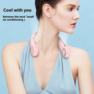 Summer Cooling Wearable <b>Neck</b> <b>Fan</b> Rechargeable USB Mini Portable Outdoor Car Use Three-Speed Hands-Free Brushless Motor Battery - Product Image 4