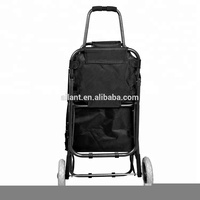 Sac glacière pour chariot de supermarché pliable, avec siège pliable