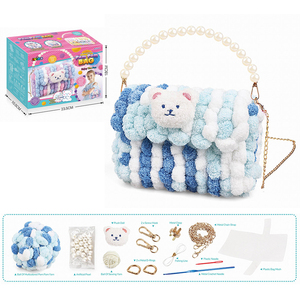 Sew Own Bag Princess Soft Woven Bag Toys DIY <b>Handbag</b> Kit Indoor Accessories Homemade Pearl Woolen Bag Girl Educational Toys - Product Image 3