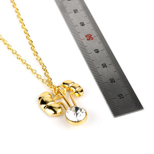 Collana con Ciondolo a Forma di Rene, Gioielli alla Moda con Cuore in Cristallo Placcato Oro, Design Medico per Donne, Uomini, Nefrologi e Medici - Product Image 6