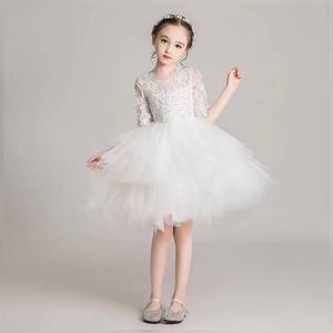 Vestidos de Princesa de Encaje Maxi sin Mangas con Capas para Niñas, Ideales para Bodas, Fiestas Formales y Cumpleaños, Ecológicos, Transpirables, Blancos y Rosas - Product Image 3