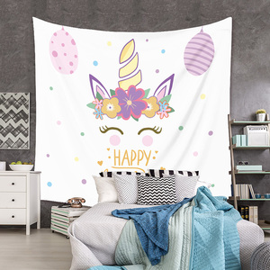 Joyeux anniversaire <span class=keywords><strong>tapisserie</strong></span> murale enfants chambre gâteau fête décoration fond anniversaire tapisseries - Product Image 6