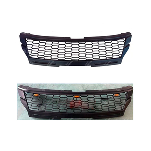 Calandre de course de pièces d'auto noires de pick-up 4x4 avec lumière ambre pour Mitsubishi Triton L200 2019 2020 <span class=keywords><strong>2021</strong></span> grilles de radiateur de voiture Bodykit - Product Image 2