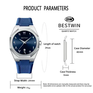 Relojes BESTWIN 911 de moda para hombre, cronógrafo, correa de silicona impermeable, <span class=keywords><strong>reloj</strong></span> de lujo con fecha, <span class=keywords><strong>reloj</strong></span> para hombre <span class=keywords><strong>original</strong></span>, montre pour homme. - Product Image 4