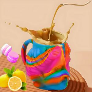 Taza de café de silicona sin BPA y de grado alimenticio, taza para beber irrompible para copas de vino de fiesta para Bar, la taza más nueva, tazas divertidas - Product Image 1