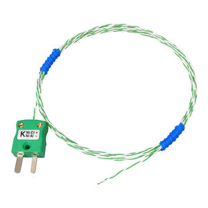 سلك استشعار درجة الحرارة من نوع K، سلك قياس درجة الحرارة، زوج ملتوي أخضر وأبيض IM-K-M مع قابس أخضر - Product Image 1