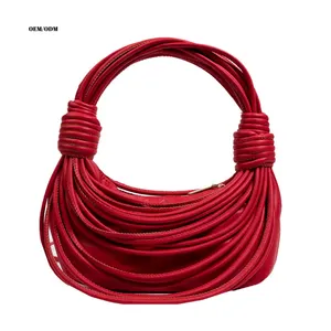 Niche Hand-woven Noodle Bag Women's High-grade Knotted Ramen Underarm Bag With A Single Shoulder Crossbody Bag