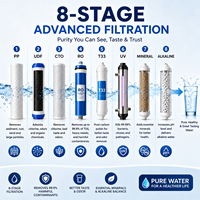 Système de purification d'eau par ultrafiltration UV à 6 étapes pour appareils ménagers, filtre à eau RO, système de purification d'eau, filtre RO 600GPD