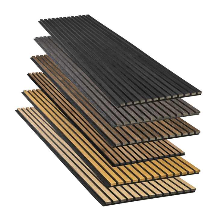 Akustik Panel Sort Interior Acoustic Panels Slatted Wooden Acoustic Panel Soundproof Wall ...