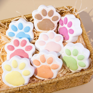 Bomba de <span class=keywords><strong>Baño</strong></span> Aromática con Forma de Pata de Gato, <span class=keywords><strong>Bola</strong></span> de Burbujas Hidratante y Fragante, Burbujas de Doble Uso para <span class=keywords><strong>Baño</strong></span> y Pediluvio - Product Image 1