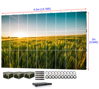 Écran LED P2.976 RGB pour location, mur vidéo extérieur 4,5m x 3m, écran LED pour événements extérieurs 15ft x 10ft, panneau mural LED de location 2,9mm