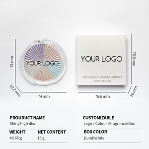 Palette <span class=keywords><strong>de</strong></span> <span class=keywords><strong>contour</strong></span> et d'enlumineur pressé 5 couleurs 13g, poudre vegan haute pigmentation, maquillage éclaircissant pour le visage, marque privée - Product Image 5