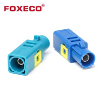 FOXECO Connecteur Automobile FAKRA Personnalisable, Assemblage en Matériau PBT/PA66, Transmission de Signal Fiable, GPS Intégré au Véhicule
