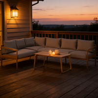 Ensemble de canapés de jardin en alliage d'aluminium, modèle populaire pour la fabrication de meubles d'extérieur, patio, parc, villa, hôtel, projet