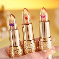 Marque privée Maquillage Magic Jelly Flower Rouge à lèvres Changement de couleur Imperméable à l'eau Longue durée Non collant Rouge à lèvres teinté humide toute la journée