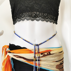 Hilo de algodón usado, cuentas de arroz de cristal inelásticas de colores, cintura, vientre, africano - Product Image 3