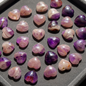 Natural Amethyst Heart <b>Crystal</b> Carving Love Stone Decoration for Gift and Home Decor - Product Image 1