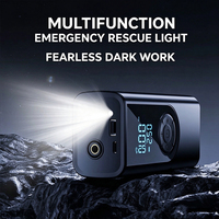 Compresseur d'air portable 12V avec manomètre numérique, pompe à air ABS monocylindre pour gonflage de pneus et autres articles gonflables