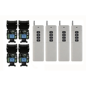 3000M Dài phạm vi DC12V 24V 1CH 1 ch 10A RF không dây điều khiển từ xa chuyển đổi hệ thống Transmitter + Receiver cửa nhà để xe cửa chớp - Product Image 1
